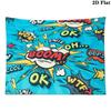Blue exploding letters Pattern Home Decor Tapestry, Wall Hanging, Decorative RV Wall Cloth.MGT0918392
