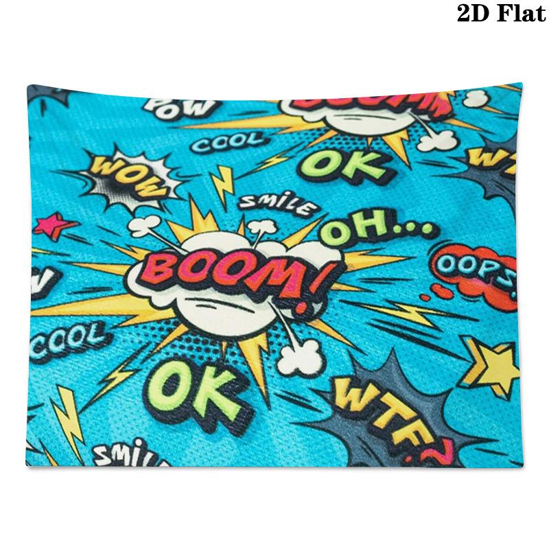 Blue exploding letters Pattern Home Decor Tapestry, Wall Hanging, Decorative RV Wall Cloth.MGT0918392
