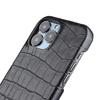 Чехол из кожи с тиснением под крокодила для iPhone 16 15 13 14 11 12 Pro Max 13 Mini XR X XS с замшевой подкладкой Жесткий ПК Противоударный чехол