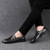 Fashion Lightweight Walking Flats Fashion Men's Leather Loafers Slip-On Comfortable Casual Shoes Breathable Driving Moccasins for Men
