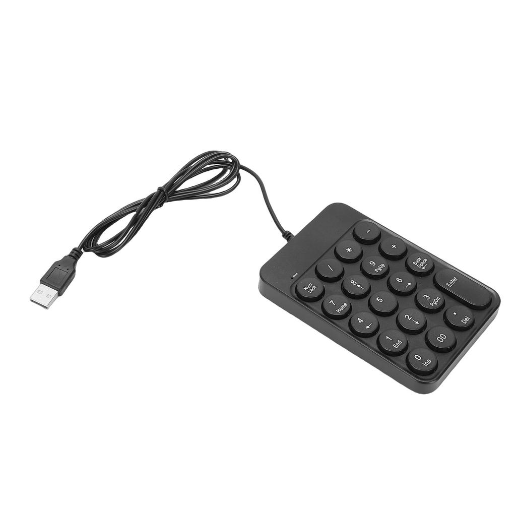 USB Проводная цифровая клавиатура 19 клавиш Круглые колпачки клавиш Эргономичная Портативная цифровая клавиатура для ноутбука