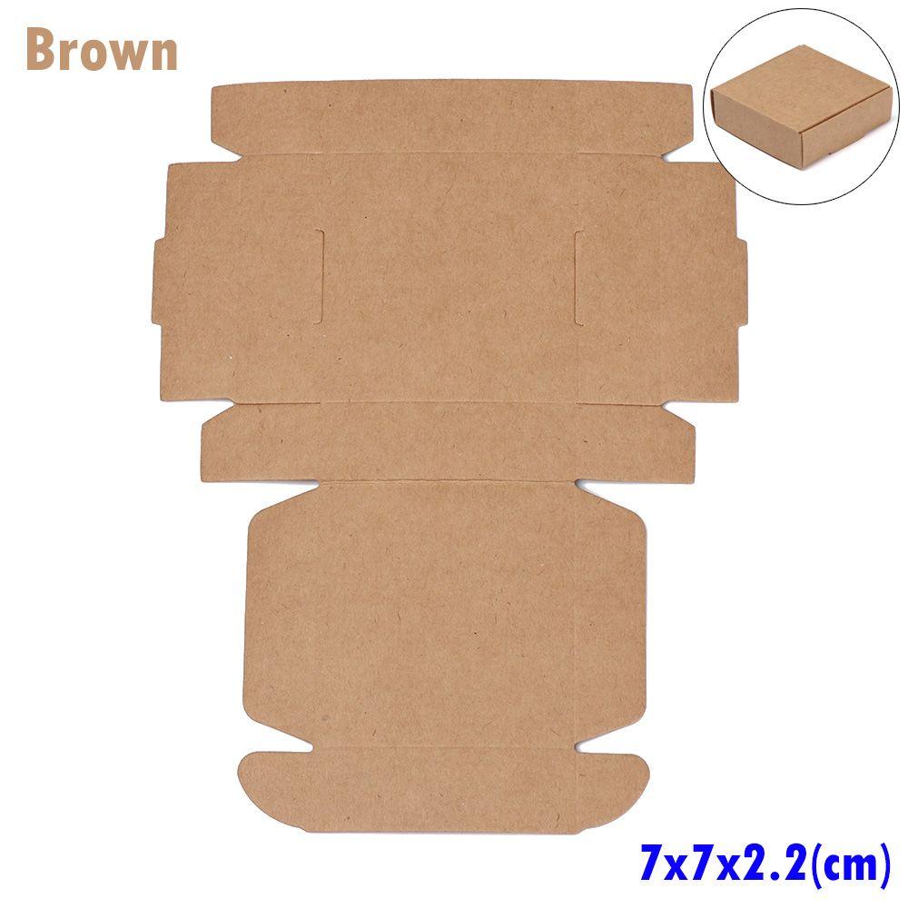 10pcs 9sizes Wedding Event Handmade Jewelry Candy Storage Cardboard Package Wrapping Kraft Paper Box