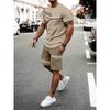 Leisure Sports Set Breathable Outdoor Leisure Men's T-shirt Shorts Set Summer 3D Printing Set Male Adult
