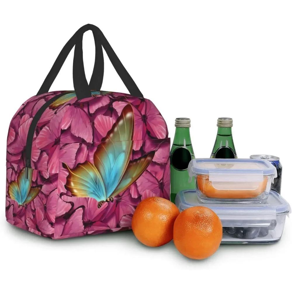 Розовый красочный бабочка изолированный ланч-бокс портативные ланч-боксы для девочек и женщин многоразовый герметичный ланч-бокс пикник путешествия работа