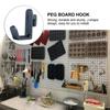 10Pcs J Shape Oblique Hanger Storage Rack Organizer Pegboard Hook Durable Hole Board Hook