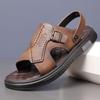 FashionGenuine Leather Sandals for Men Outdoor Beach Flats Breathable Casual Normal Casual Anti Slip Designer Replica Summer Sandals