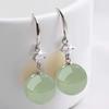 Simulation Green  Drop Earrings Ball Shape Ear Hook Exquisite Long Earrings  Ear Jewelry