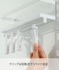 Магнитная стойка для специй Yamazaki Jitsugyo 5493, вращающаяся, 4 шт., примерно Ш30 x Г9 x Стойка для приправ, для хранения большого количества специй и зажимов, ряды, белая, высота 18,5 см