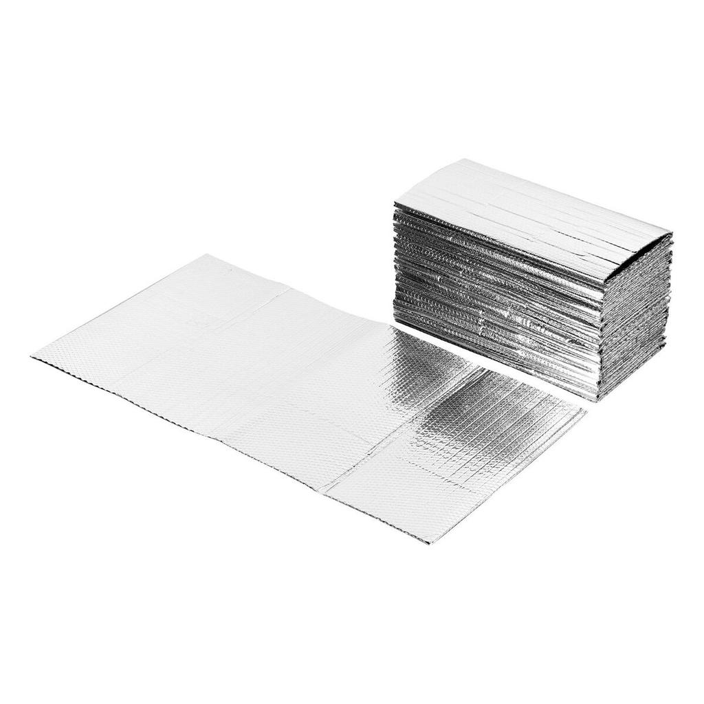 Double Reflective Insulation Sheet, 16PCS Double-Sided Aluminum Foil Radiant Barrier, 6mm 1.22 m x 0.61 m, Dual-Layer Air Bubble Heat Reflective