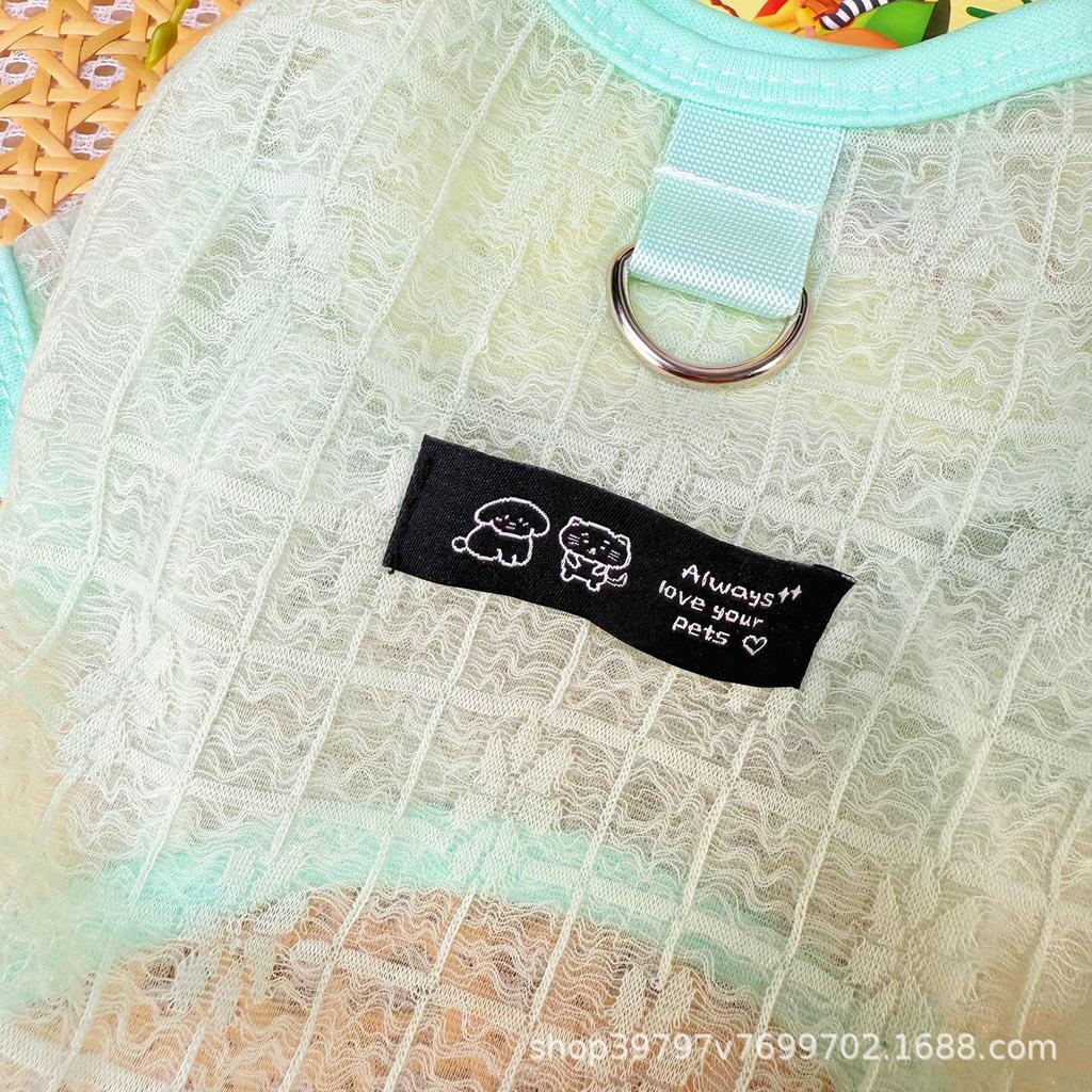 Pet Clothing Summer Thin Breathable Hollow Mesh Quadruple Coat Dog Clothes Than Bear