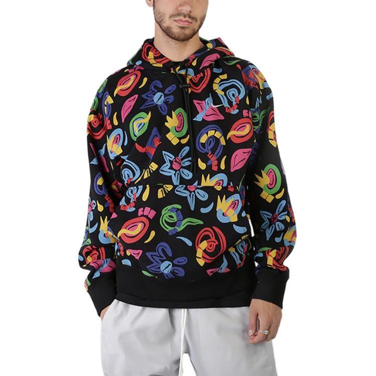Nike Lab Collection Повседневный свитшот с капюшоном и принтом, джемпер с длинным рукавом для мужчин, разноцветный, 'Multi Black', мужской CD8386-010