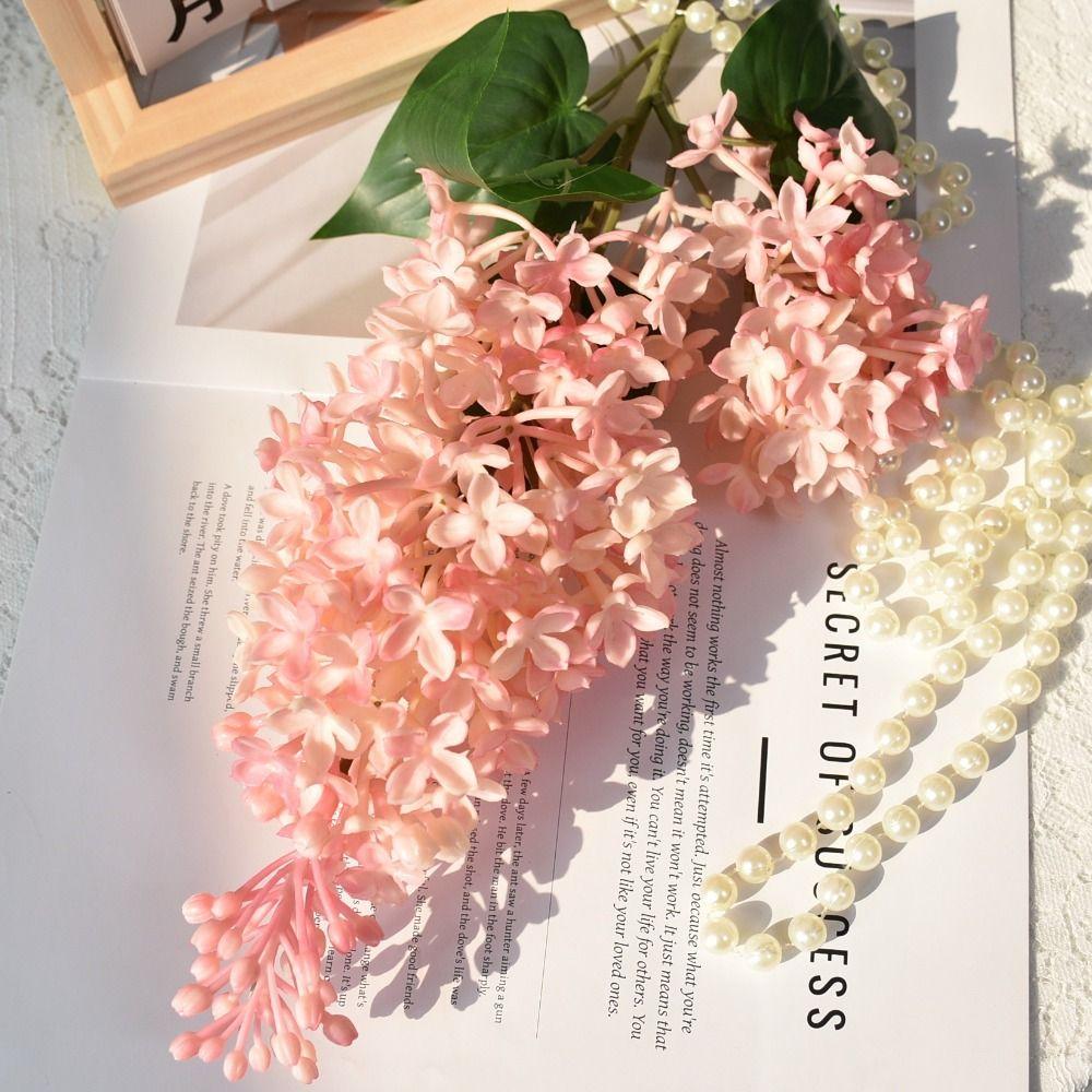 Розовый Искусственный Силиконовый Сиреневый Цветок 75 См Фиолетовые Искусственные Растения Симуляция Пластиковый Искусственный Цветок Украшения для Гостиной