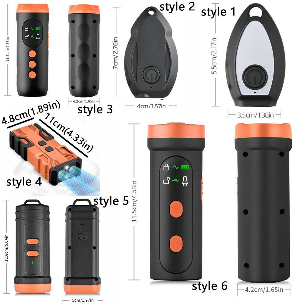Handheld Ultrasonic Dog Bark Deterrent Rechargeable Portable Dog Repeller with Light Ultrasonic Dog Trainer Outdoor Use