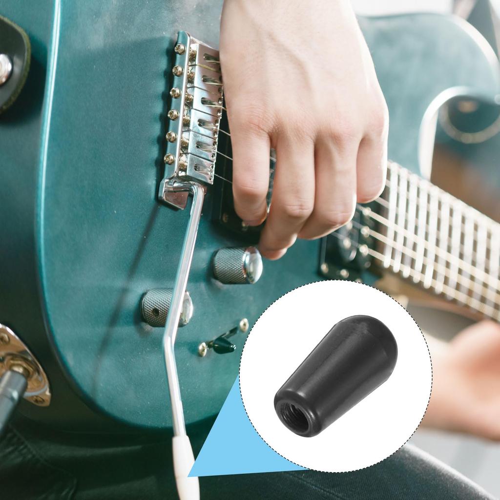 Uxcell 2 шт. Наконечник переключателя звукоснимателя для гитары Пластиковая ручка тумблера для электрогитары LP Черный 3-позиционный M3.5