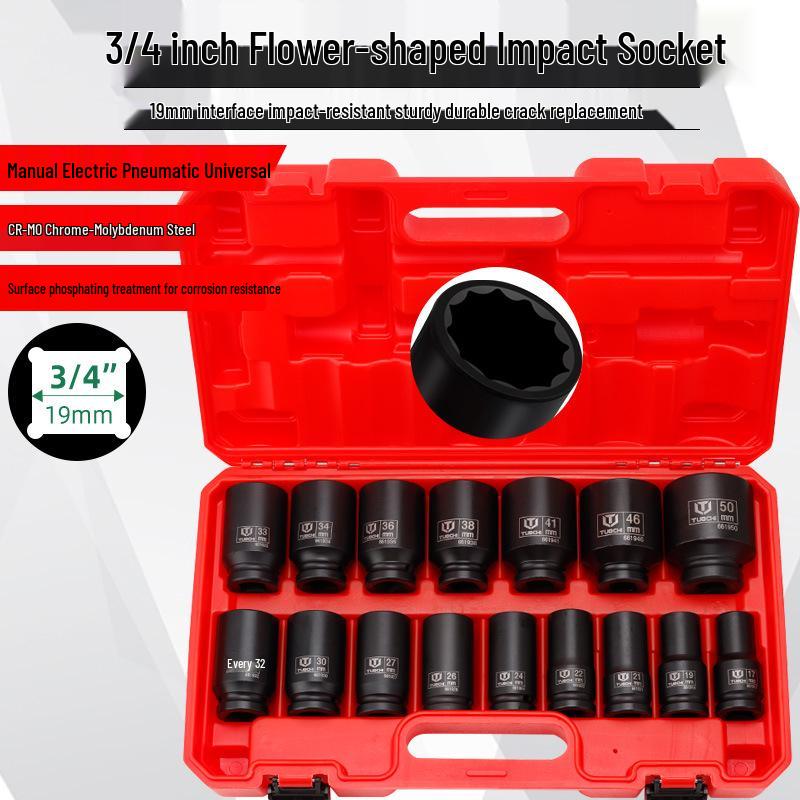 16- piezas, сверхпрочный, 3/4 дюйма, двенадцатигранный, Torx, ударный, набор головок