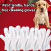 4 Packs of 6-Piece Pet No-Wash Gloves Cat Bathing Wipes Dog Dry Cleaning Gloves Sterilization and Deodorization No-Wash Magic 5