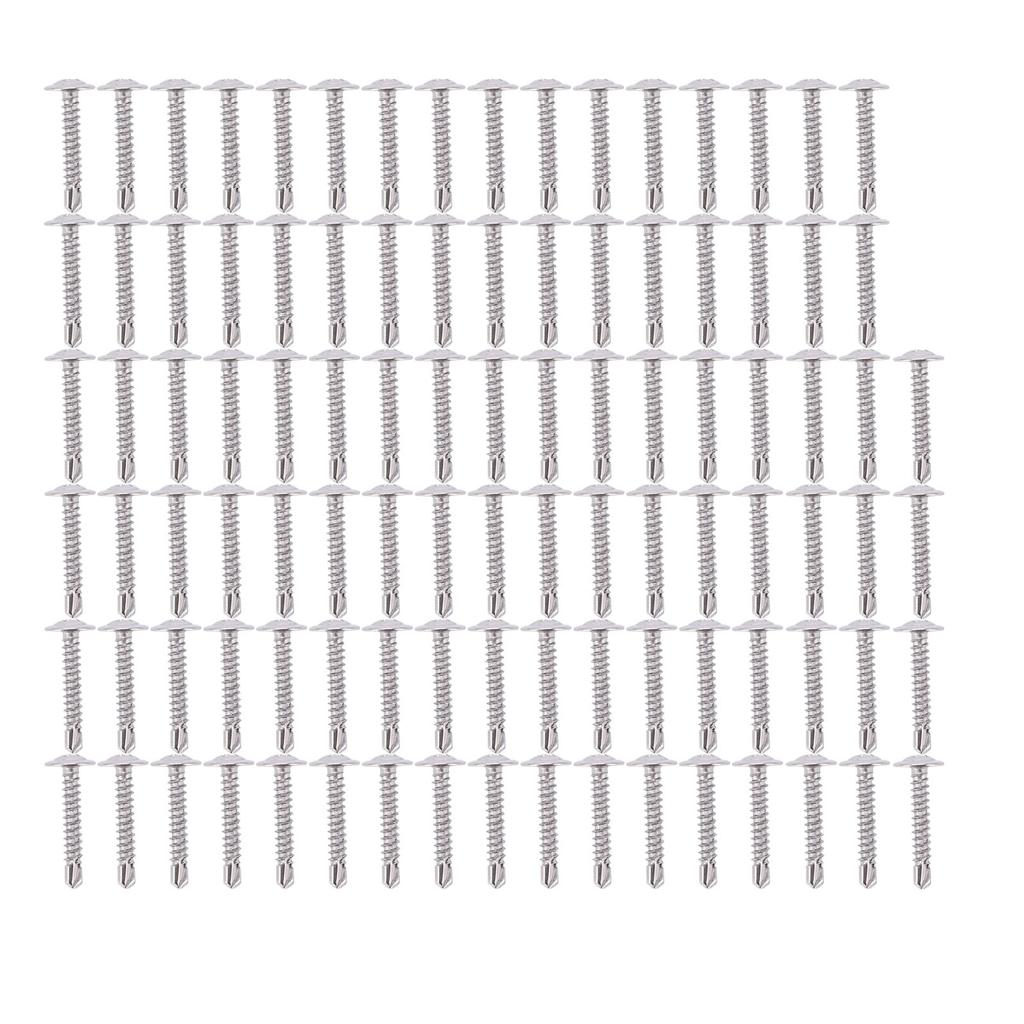 100 шт. Саморезы M4.2x25 с полукруглой головкой и пресс-шайбой, из нержавеющей стали, набор крепежных аксессуаров