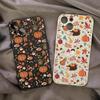 Графический чехол для телефона с узором из листьев для IPhone 16 15 14 13 12 11 X XR 17 8 7 Plus Pro Max Осенние тыквенные листья Осенний силиконовый чехол