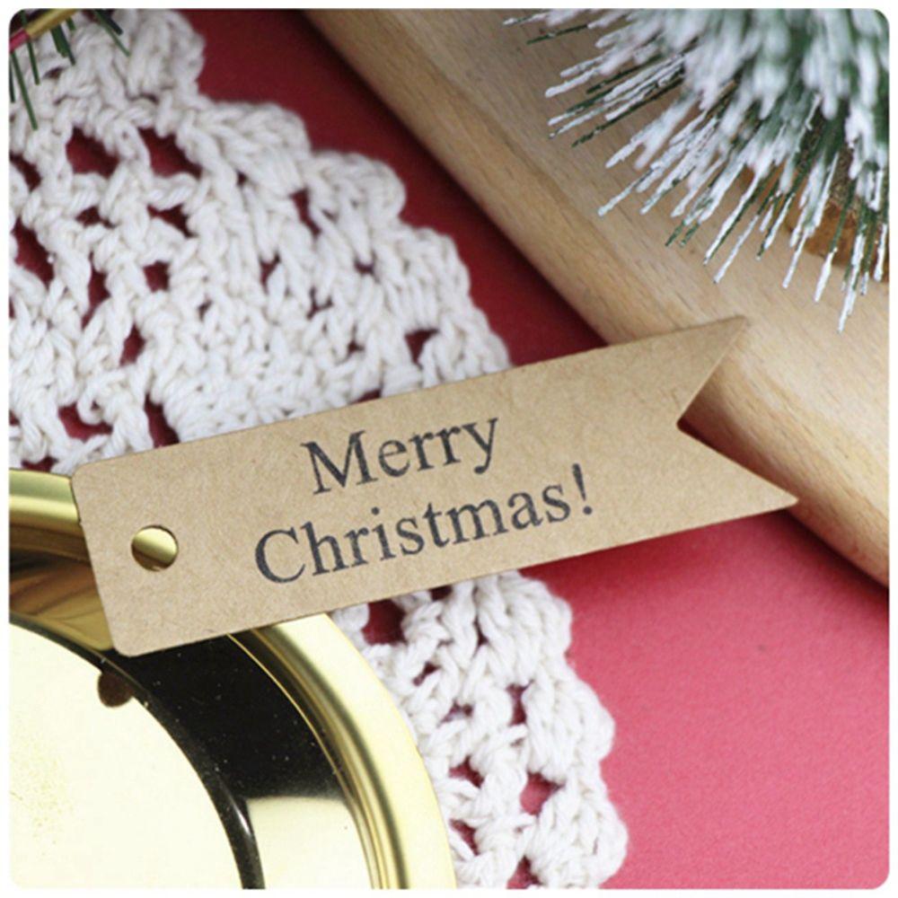 Rope Gift Wrapping Party Supplies Kraft Paper Tags Gifts Label Xmas Hanging Christmas Ornaments