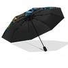 Peacock and Golden Bird Among Flowers Printed umbrella windproof folding umbrella portable sun and rain umbrella suitable for gifting