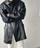 NUAKLE (M) Bellin Leather Car Coat_Black