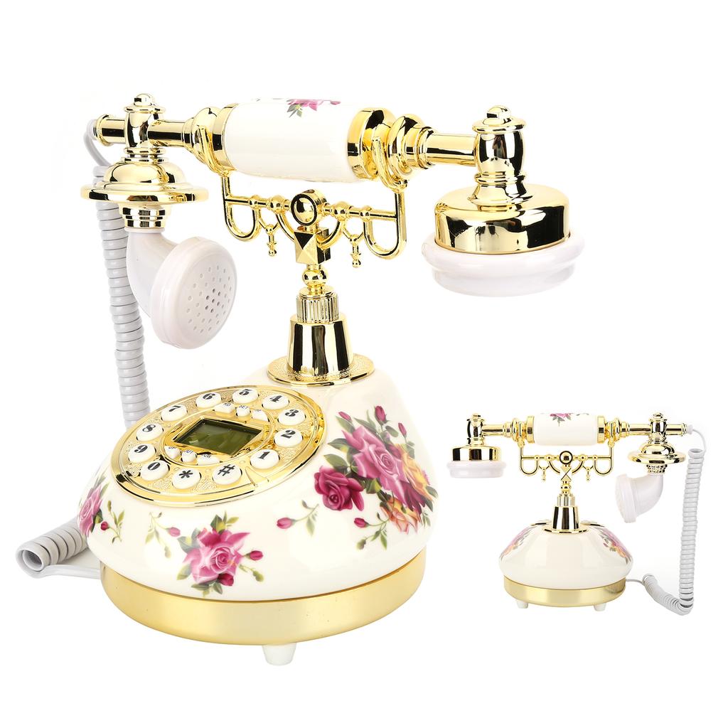 CTN8006 Ретро стиль Кнопочный поворотный циферблат Керамическая имитация настольного телефона для домашнего офиса