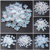 Home Party Supplies 10Pcs Fashion AB White Color DIY Jewelry Accessories Bowknot Flower Loose Beads Creative Leaf Petal Pendants Acrylic