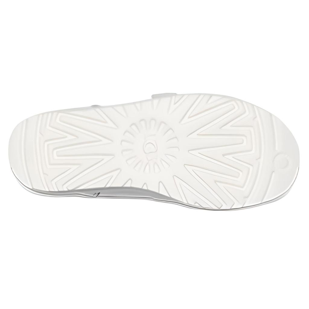 UGG Top Grain Cow Leather Thermal Casual Comfortable Buckle Fleece Lined Short Snow Boots Women's White (Unisex) Snow Boots 1138157 WHT