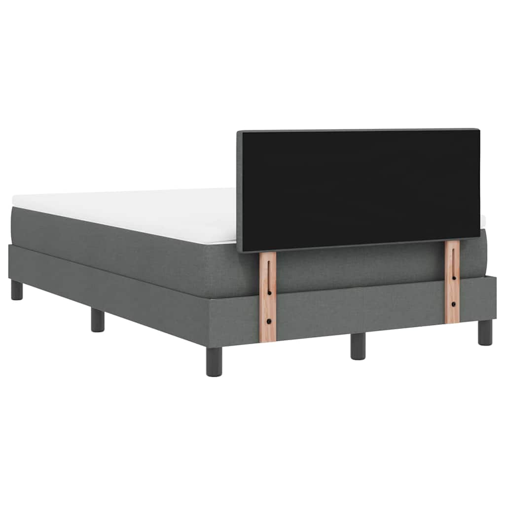 Boxspring bed with headboard Dark Grey 120 x 200 cm Fabric