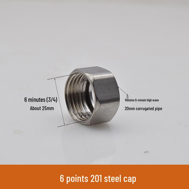 Фитинги для гофрированных труб из нержавеющей стали 304: Гайка-защелка, Стопорное кольцо, Шайба для горячей/холодной воды