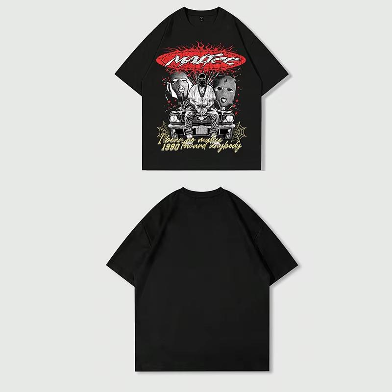 2026 Now Y2K Hip‑Hop Street Tee Unisex Oversized Letter‑Portrait Printed Crewneck Short‑Sleeve Summer Casual Top4