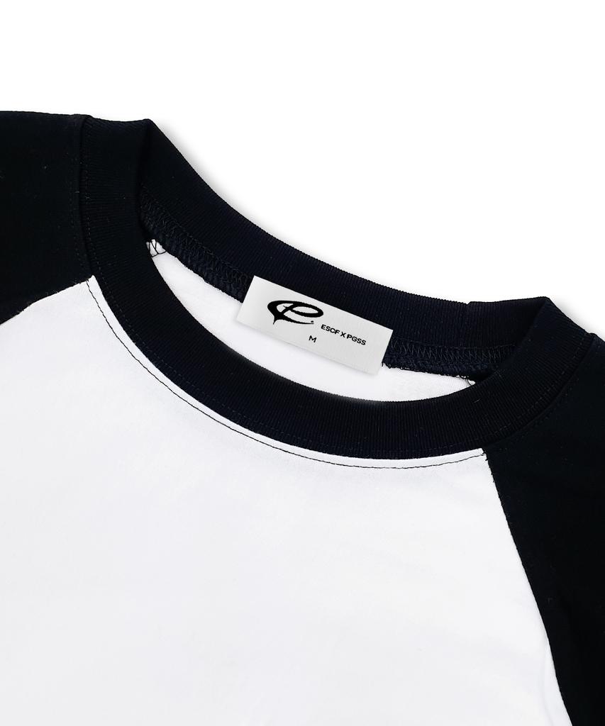ESCAPEFROM Red Stitch Heart Print Long Sleeve Black