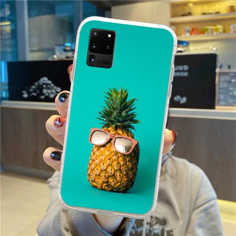 Чехол для телефона Summer Beach Fruit Pineapple для Samsung Galaxy S10 S21 S22 Plus Ultra A91 A51 A21S A12 Прозрачный чехол для телефона
