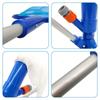 Pool Jet Vacuum Cleaner Kit with Pool Skimmer Net Detachable Poles Pool Maintenance Set for Ground Swimming Pool Cleaning Kit
