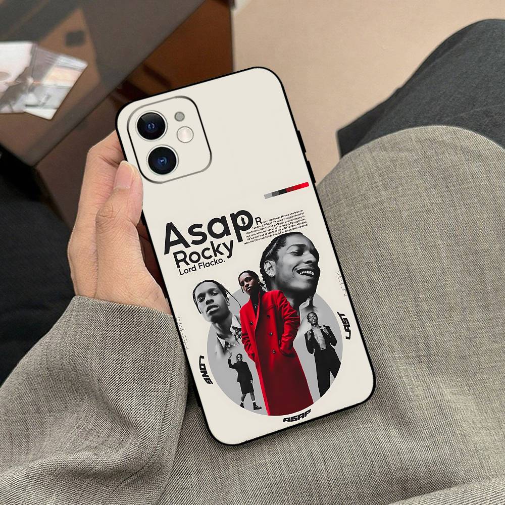 Чехол для телефона ASAP Rocky Rapper Черный чехол для телефона для IPhone 17/16/15/13/14 Pro Max/ 11Plus/X/Xr/Xs Max 13mini
