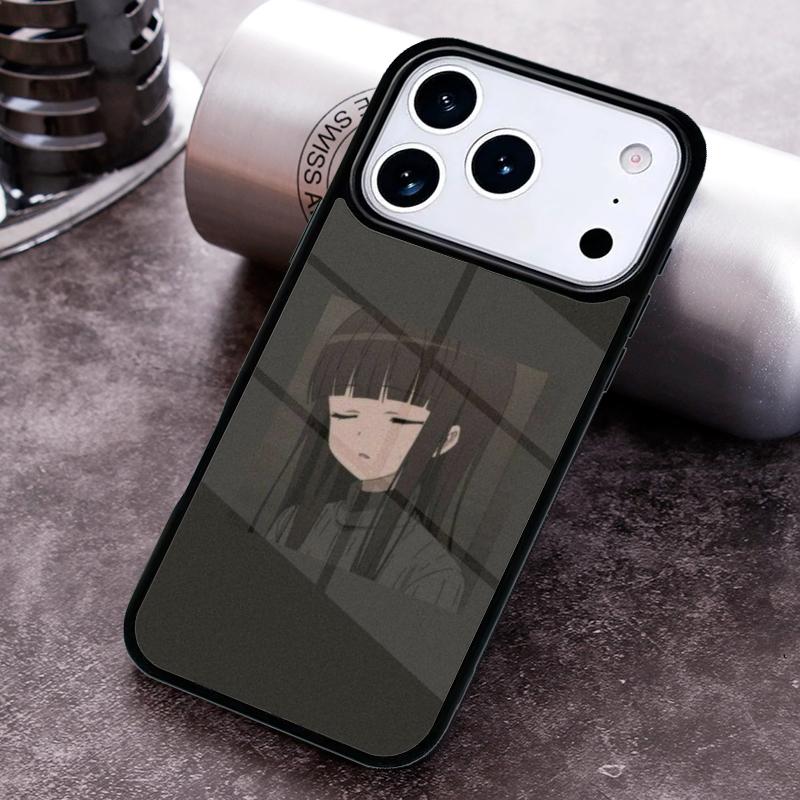 Чехол для телефона с грустной аниме-девушкой для iPhone 17, 16e, 15, 14, 13, 12, 11, Mini, Pro, MAX, мягкий силиконовый чехол