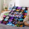 1PC Blox Fruits Adventure Custom Name Patterned Flannel Blanket Suitable For All Seasons For Home Decor Warmth And Comfort Gifts Holiday Present