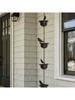 Garden Bird Rain Chain Metal Water Guide with Hook, Vertical Gutter Alternative for Porch Balcony Gazebo and Outdoor Home Use,