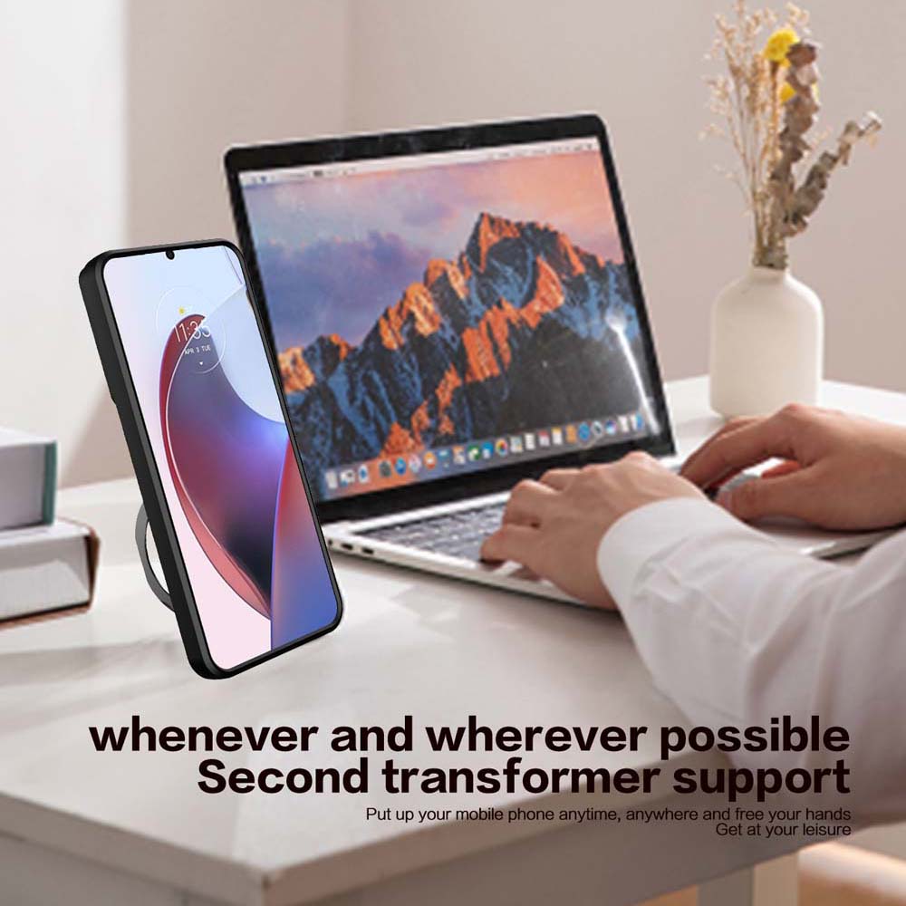 Чехол Magsafe Magnetic Camera Protection Case для Motorola Moto Edge 40 30 Neo Ultra Fusion Armor Hybrid Metal Ring Back Cover