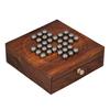 Board Game Solitaire Metal Balls Beads With Storage Box Solitaire Wooden Chinese Game