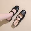 Baotou Cool Slippers Women's Summer Wear Silver Half-drag Versatile One-word Buckle Mary Jane Single Shoes