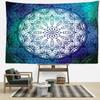 Синий Зеленый Мандала Гобелен Настенный Цветочный Арт Таинственный Хиппи Тапиз Эстетическая Комната Гостиная Домашний Декор