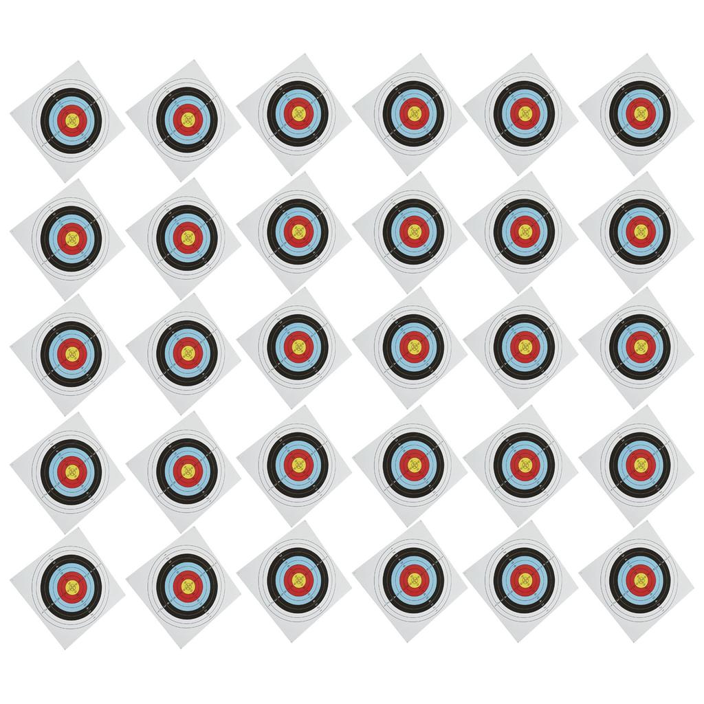 30 PCS Archery Target Paper Recurve Compound Pulley Bow Full Ring Shooting Target Papers
