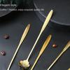 Маленькая ложка десертная медовая с длинной ручкой из нержавеющей стали ложка для смешивания кропотливая легкая 18 см длиной кухонные аксессуары