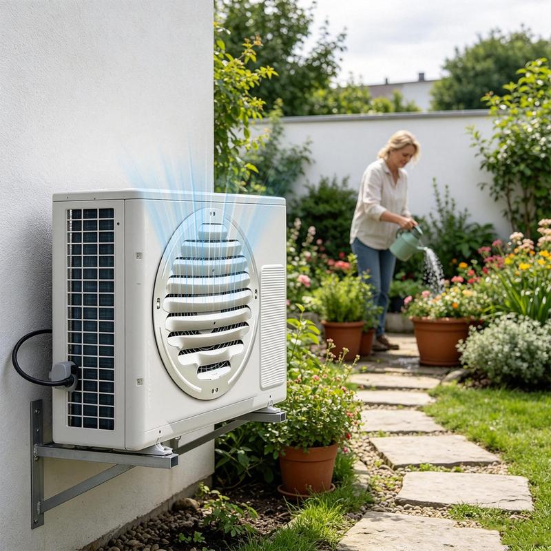Outdoor AC Unit Wind Deflector Anti-Direct Blow Air Guide Cover For Split AC Condenser, Heat Pump Exhaust Shield For Balcony
