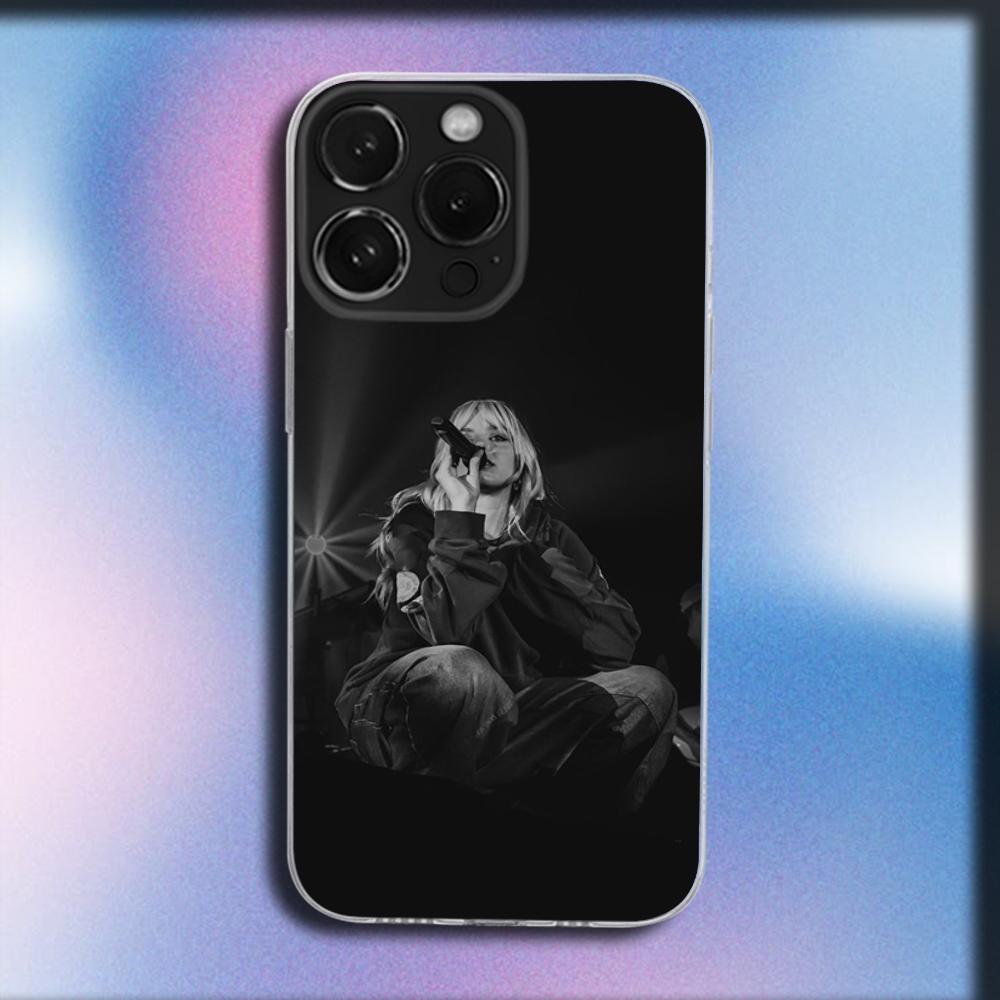 Чехол для телефона певицы R-Renee Rapp для iPhone 16,15,14,13,12,11 Plus,Pro,Max,XR,XS,X,Plus,SE,Mini Прозрачный мягкий чехол