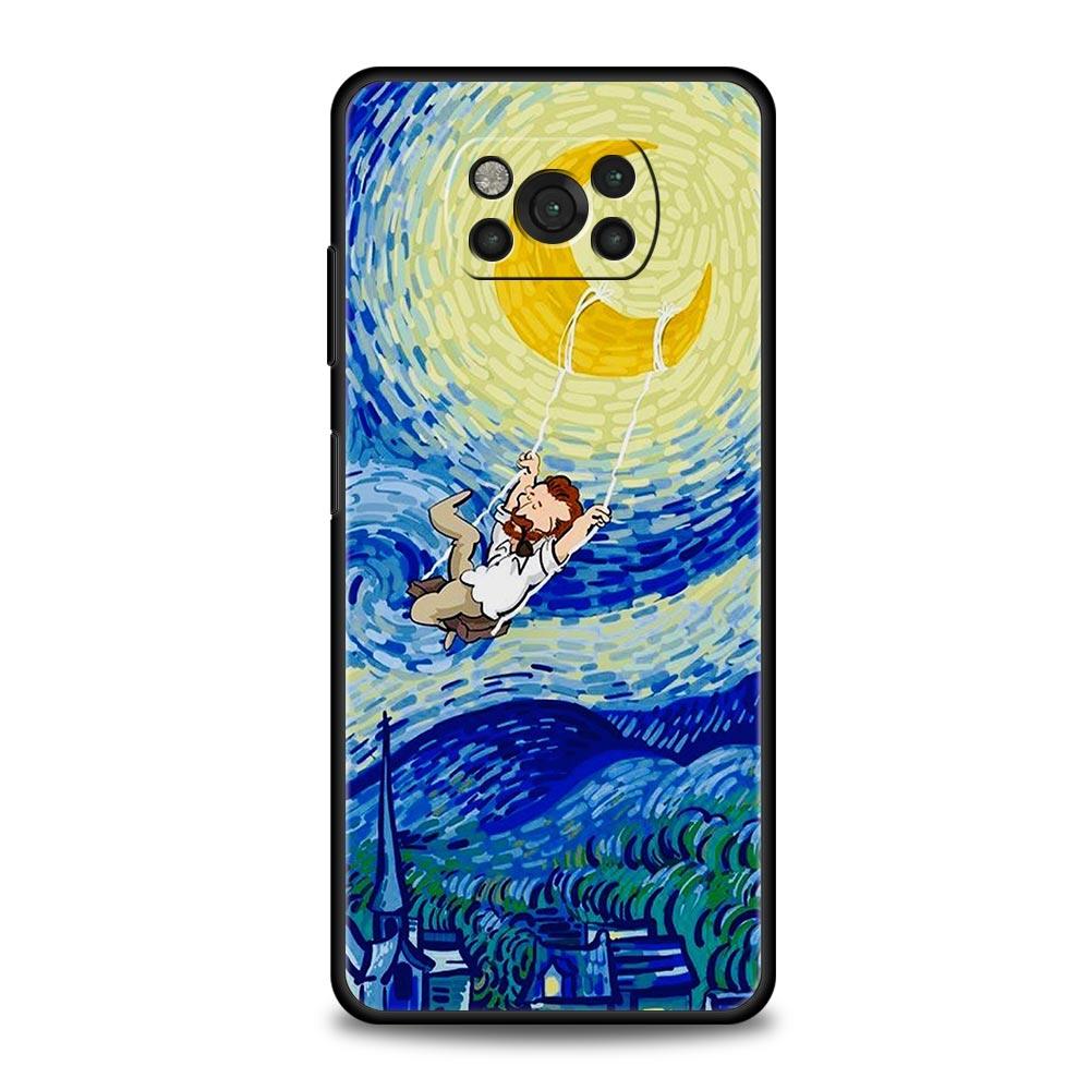 Арт Винсент Ван Гог Звездная ночь Чехол для телефона Xiaomi 12 Poco X3 NFC M3 F3 M4 X4 Pro 5G Mi Note 10 Lite 11 10T 11T 11X 9T 11i