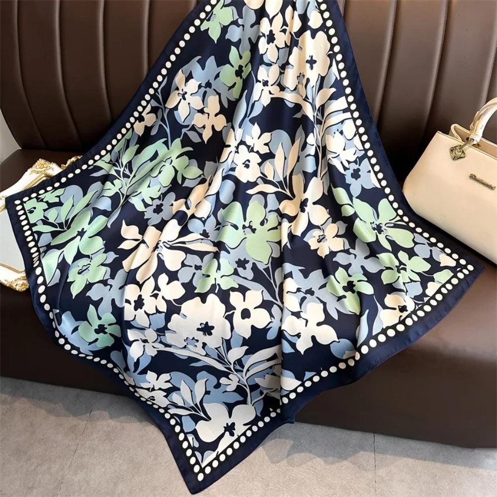 Роскошный шейный платок 90*90 см Бандана Высококачественная повязка на голову для женщин