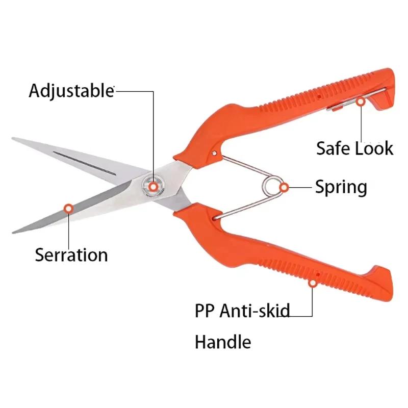 Pruning Shears Grape Scissors Garden Tool Vegetable Patch Bonsai Professional Stainless Steel Fruit Picking With Lock New