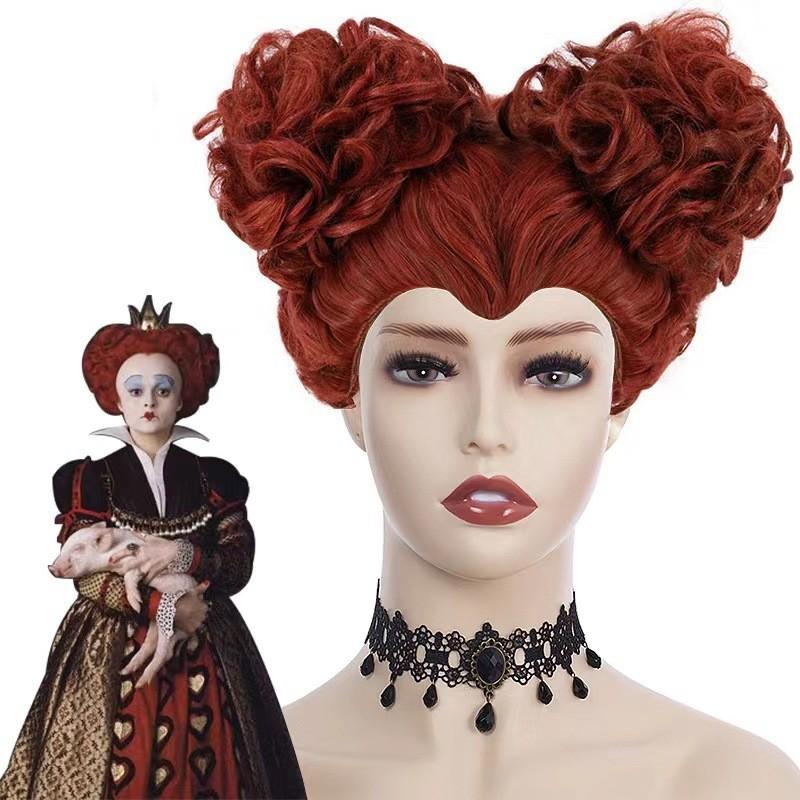 The Red Queen Cosplay Wig With Hightemperature Silk For Costume Role Play
